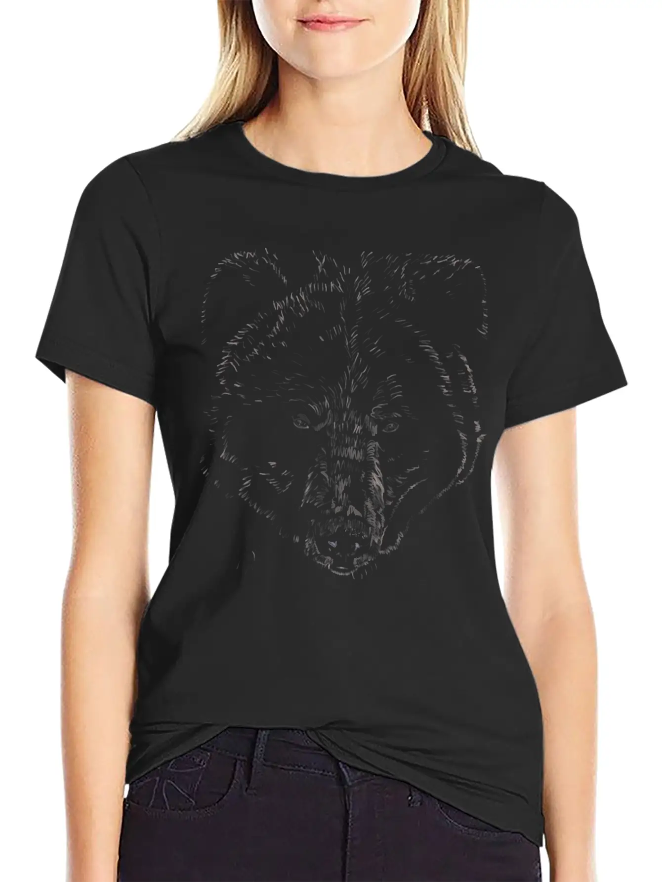 "Bear" Jamie's Hand-Drawn Bear Collection Breathable Graphic T-Shirt – Perfect For Casual Days