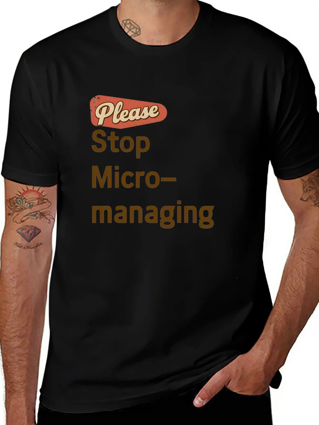 "Funny Office Design - 'Please Stop Micromanaging' Lightweight Cotton T-Shirt – Daily Comfort Graphic Shirt