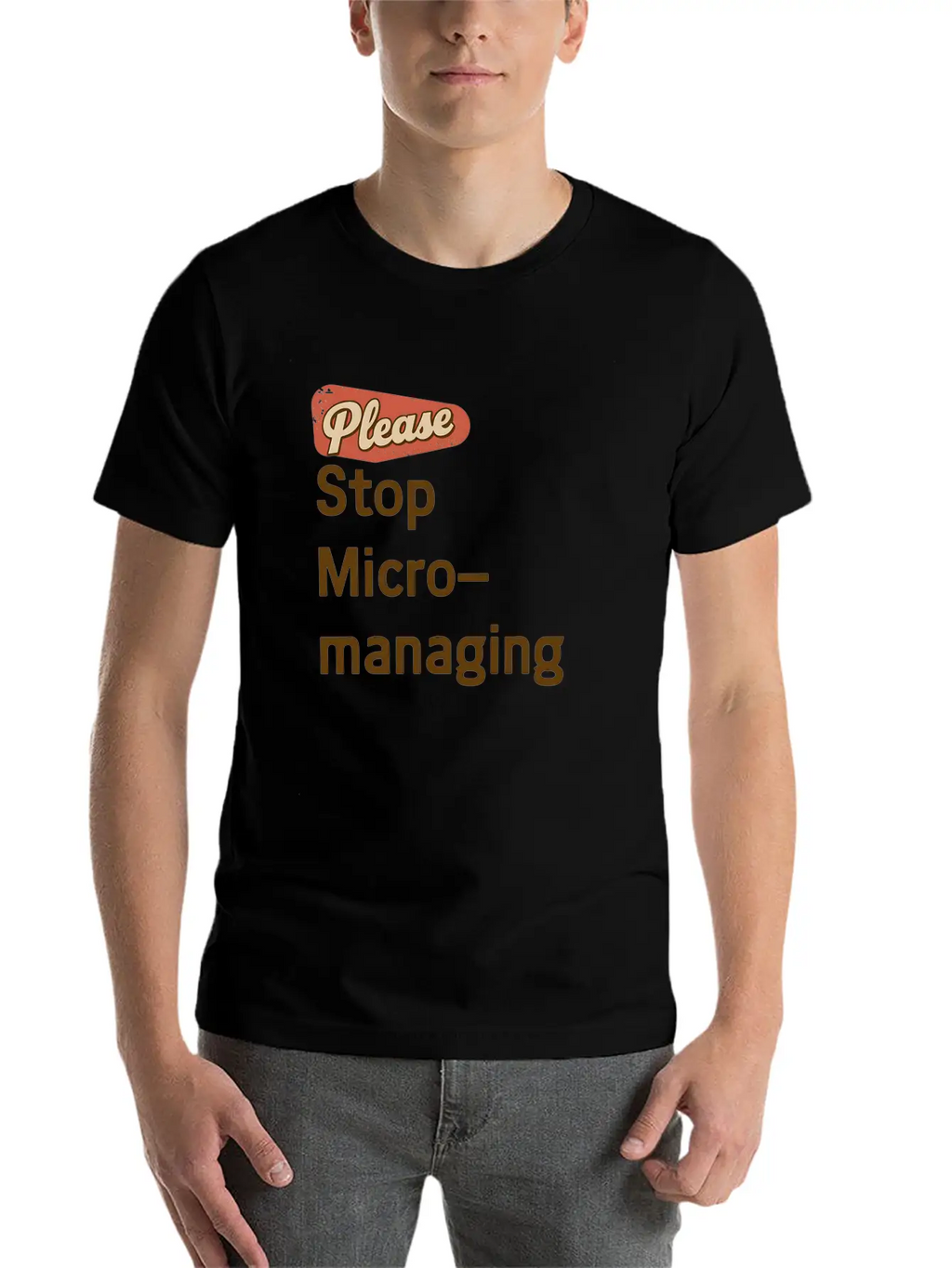 "Funny Office Design - 'Please Stop Micromanaging' Lightweight Cotton T-Shirt – Daily Comfort Graphic Shirt