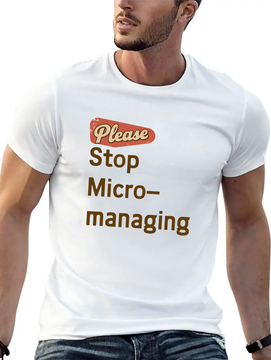 "Funny Office Design - 'Please Stop Micromanaging' Lightweight Cotton T-Shirt – Daily Comfort Graphic Shirt
