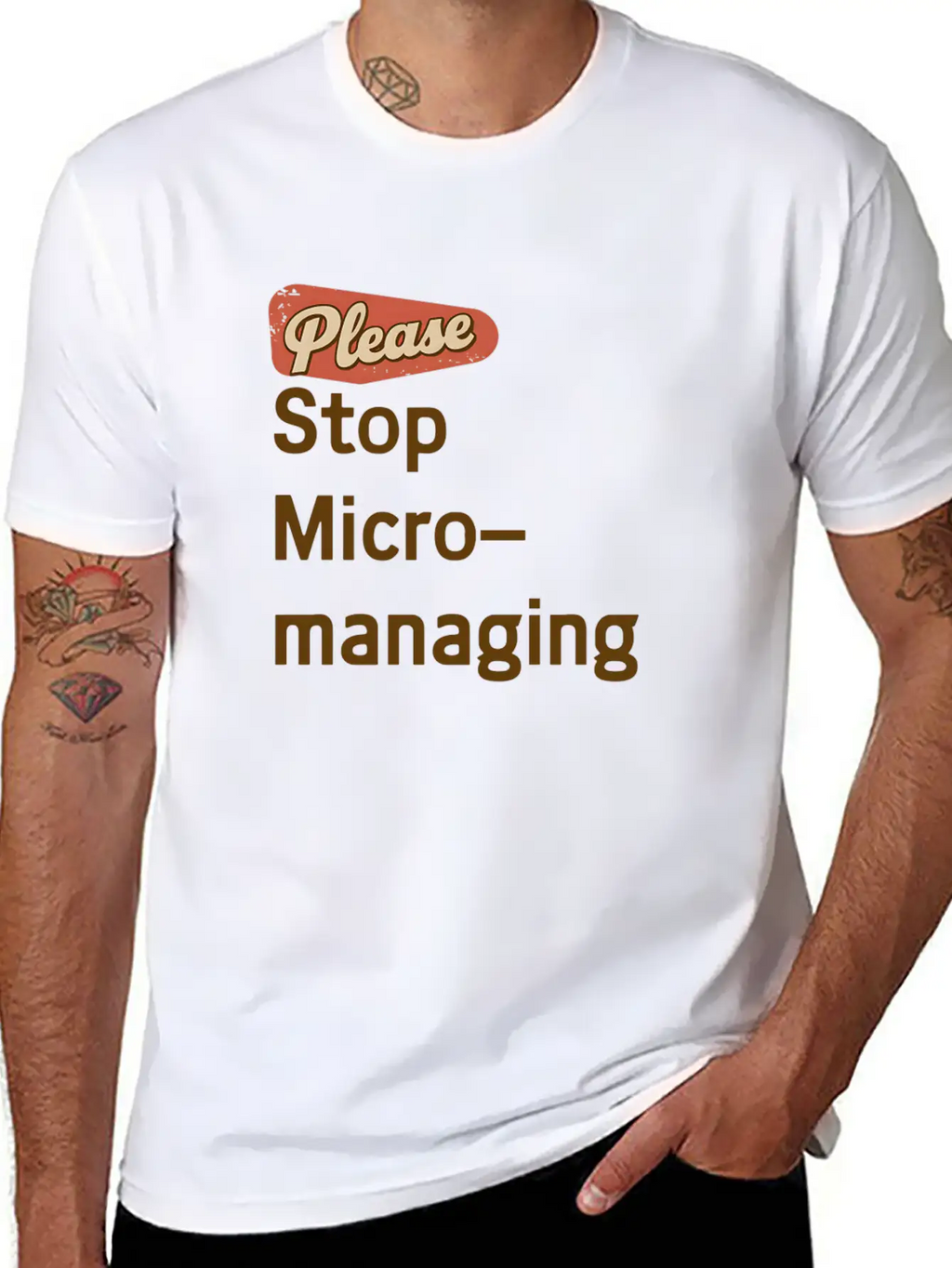 "Funny Office Design - 'Please Stop Micromanaging' Lightweight Cotton T-Shirt – Daily Comfort Graphic Shirt