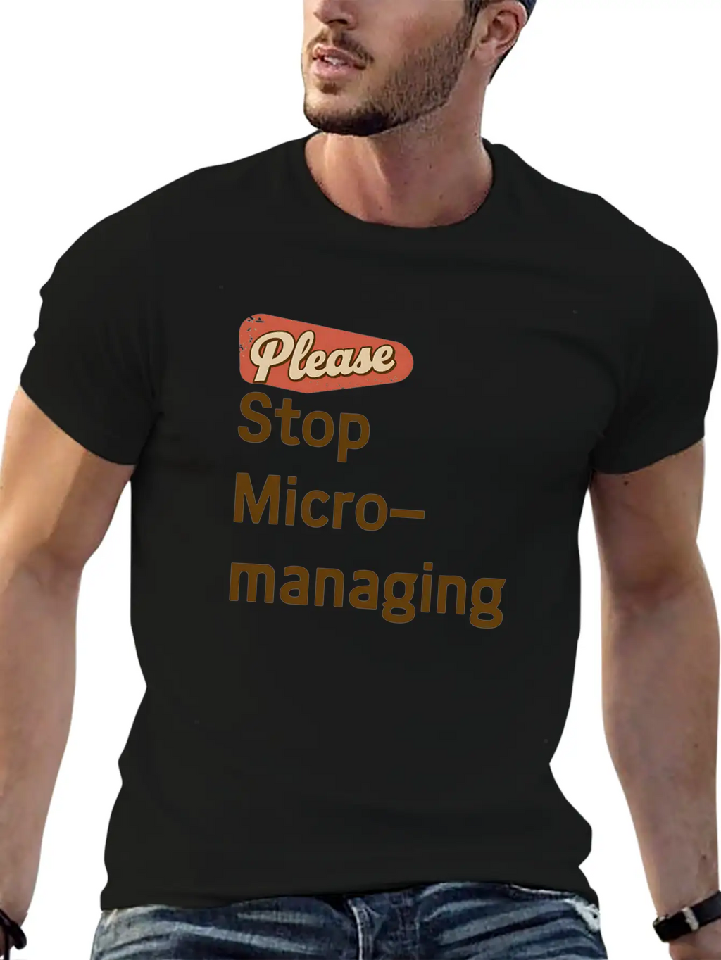 "Funny Office Design - 'Please Stop Micromanaging' Lightweight Cotton T-Shirt – Daily Comfort Graphic Shirt