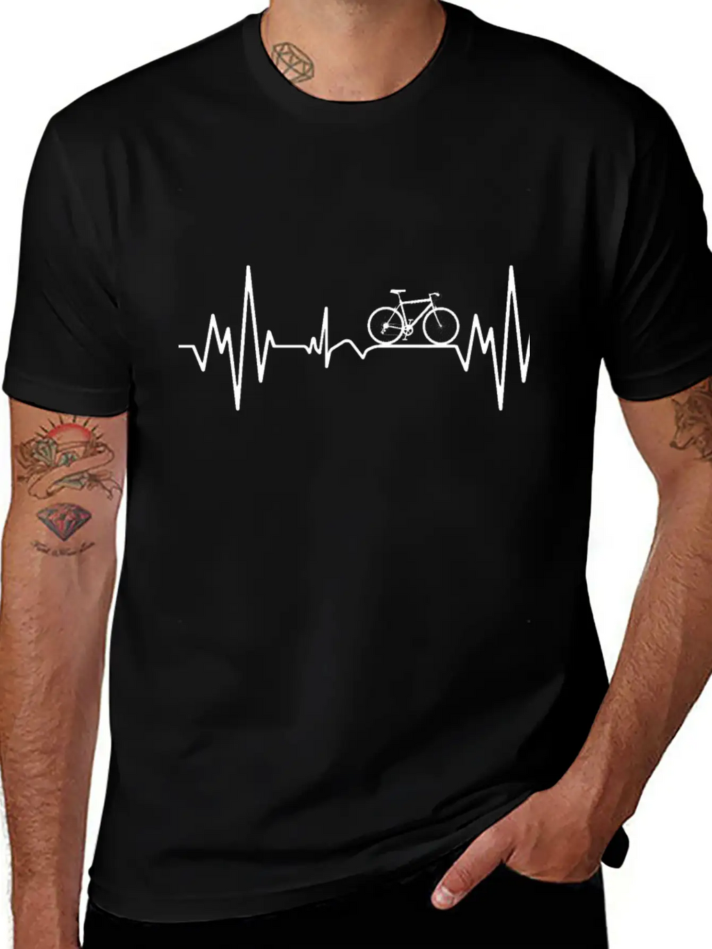 "Mountainbike Pulse: Feel The Heartbeat Of The Tra Breathable Graphic T-Shirt – Perfect For Casual Days