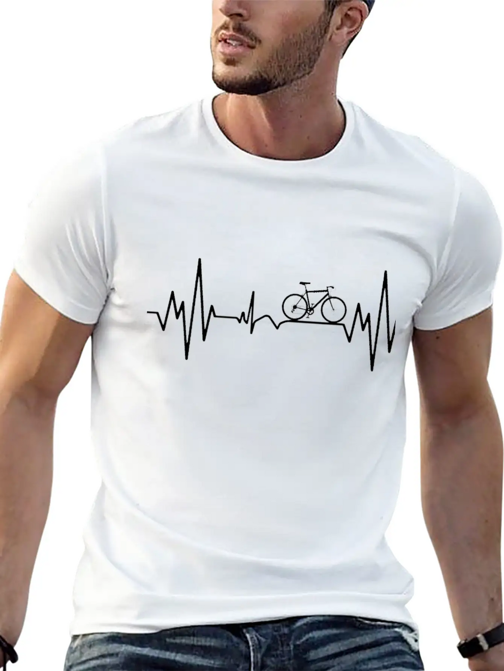 "Mountainbike Pulse: Feel The Heartbeat Of The Tra Breathable Graphic T-Shirt – Perfect For Casual Days