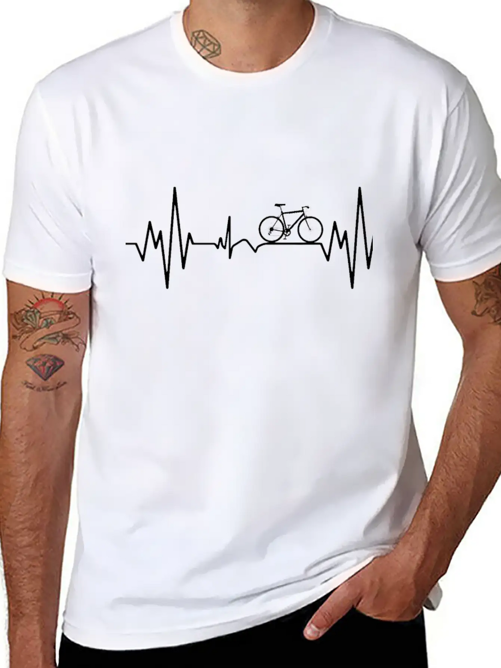 "Mountainbike Pulse: Feel The Heartbeat Of The Tra Breathable Graphic T-Shirt – Perfect For Casual Days