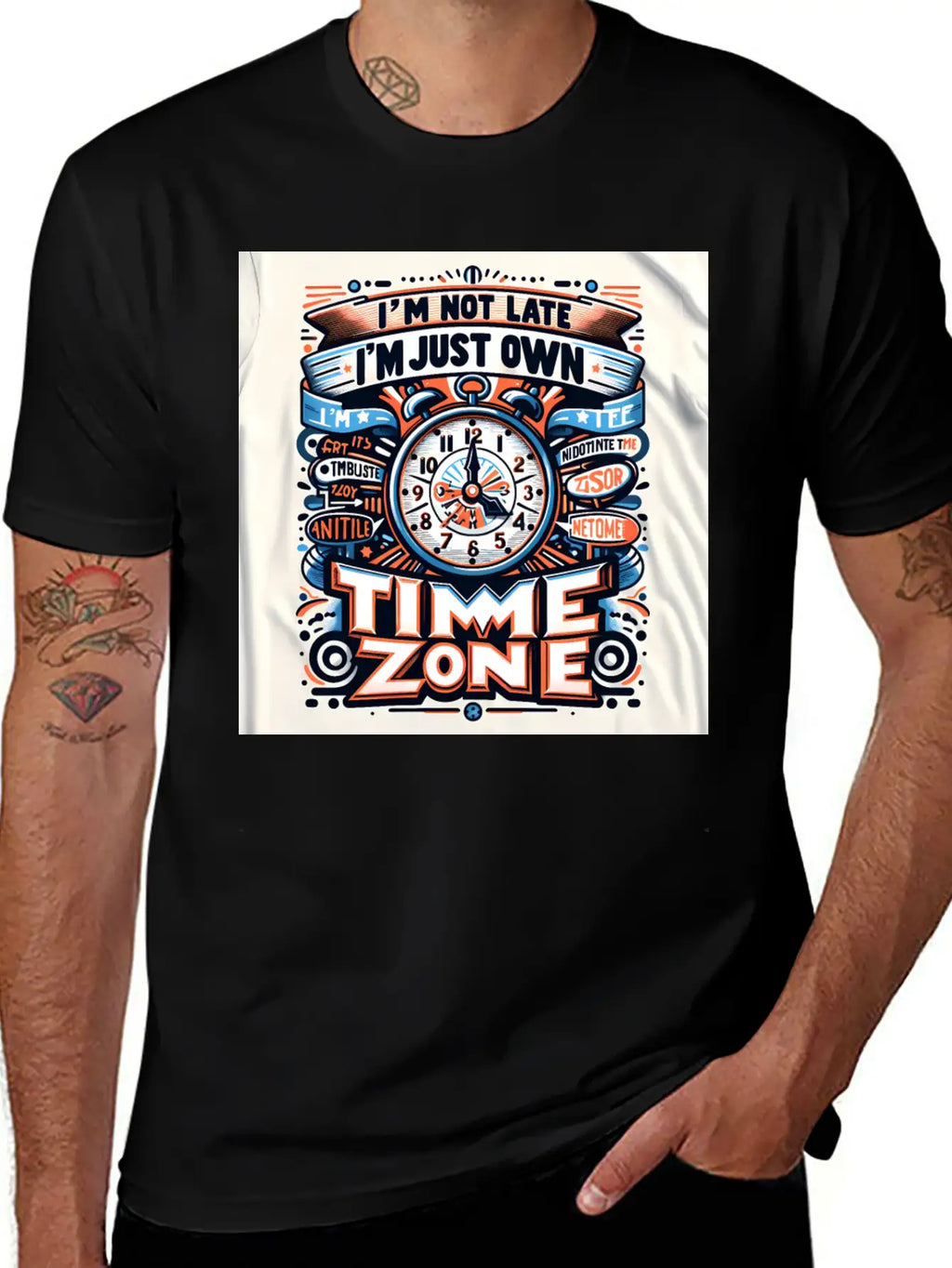 "Own Time Zone" Unique Statement T-Shirt Breathable Graphic T-Shirt – Perfect For Casual Days