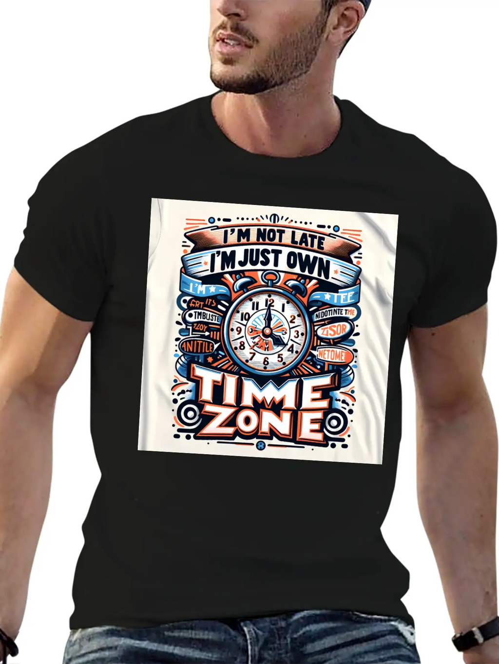 "Own Time Zone" Unique Statement T-Shirt Breathable Graphic T-Shirt – Perfect For Casual Days