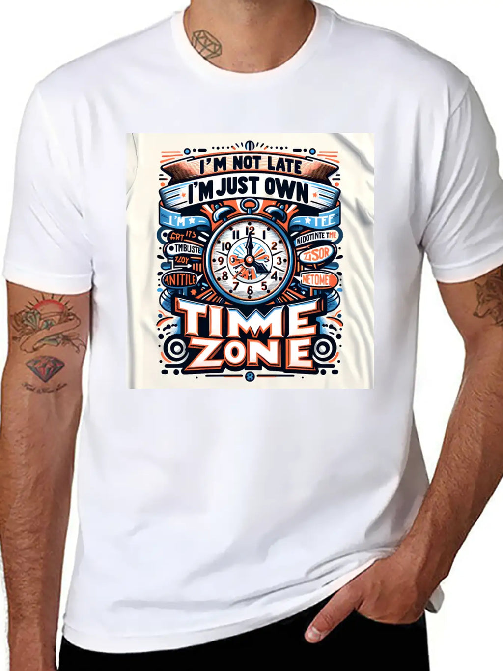 "Own Time Zone" Unique Statement T-Shirt Breathable Graphic T-Shirt – Perfect For Casual Days