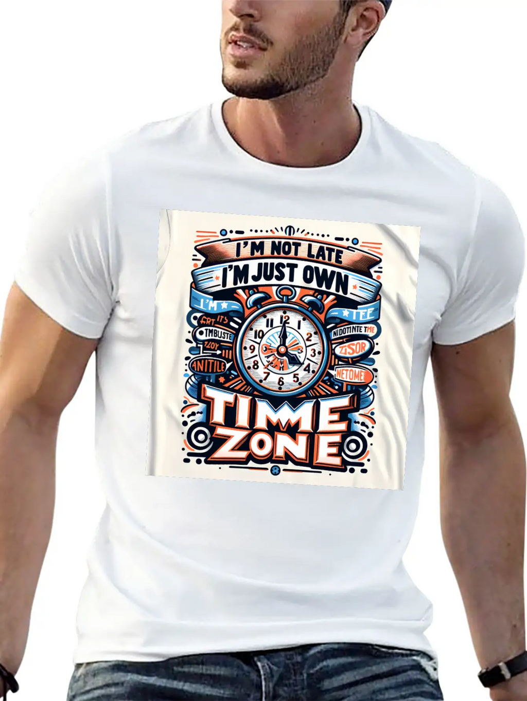 "Own Time Zone" Unique Statement T-Shirt Breathable Graphic T-Shirt – Perfect For Casual Days
