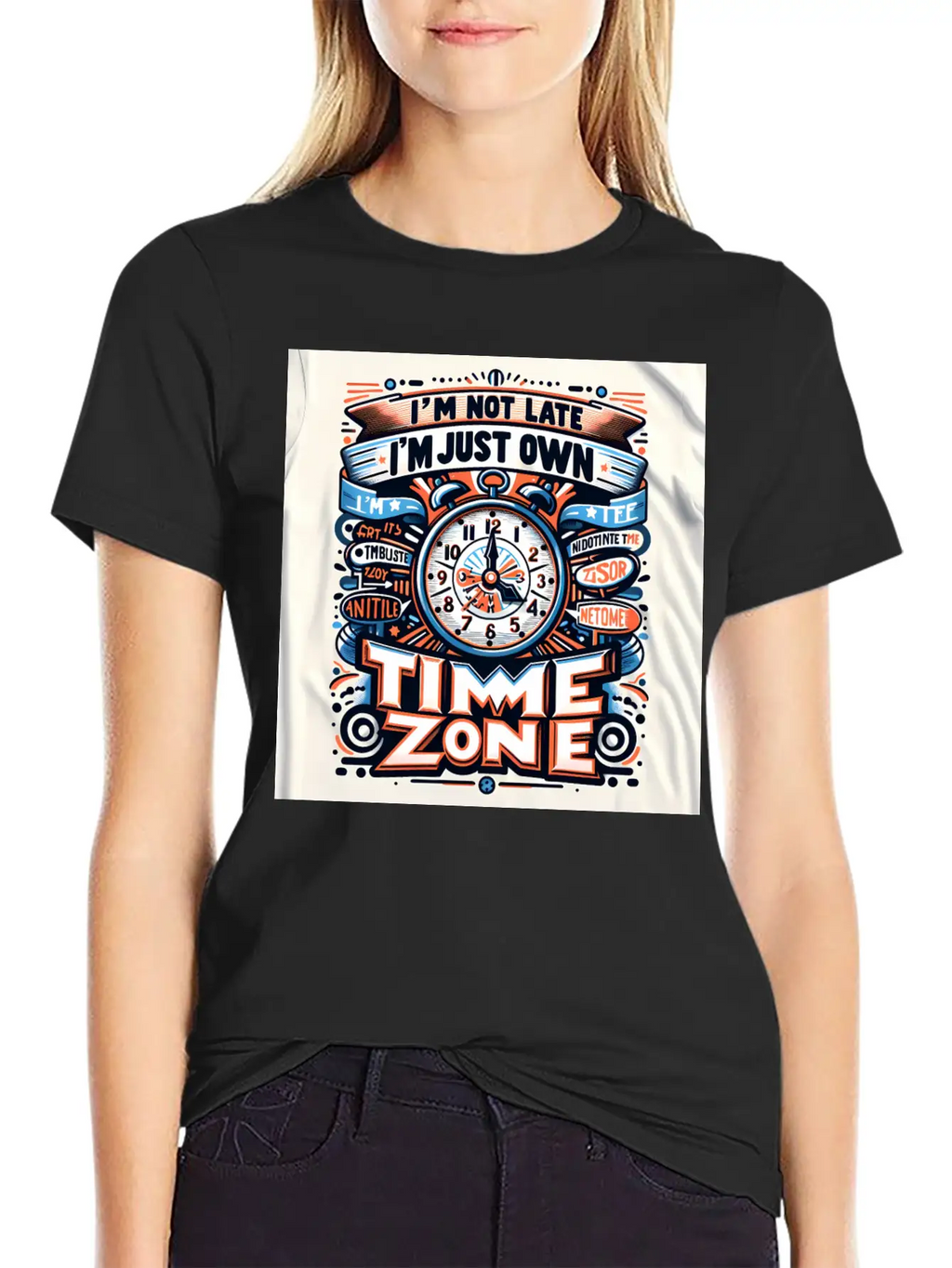 "Own Time Zone" Unique Statement T-Shirt Breathable Graphic T-Shirt – Perfect For Casual Days