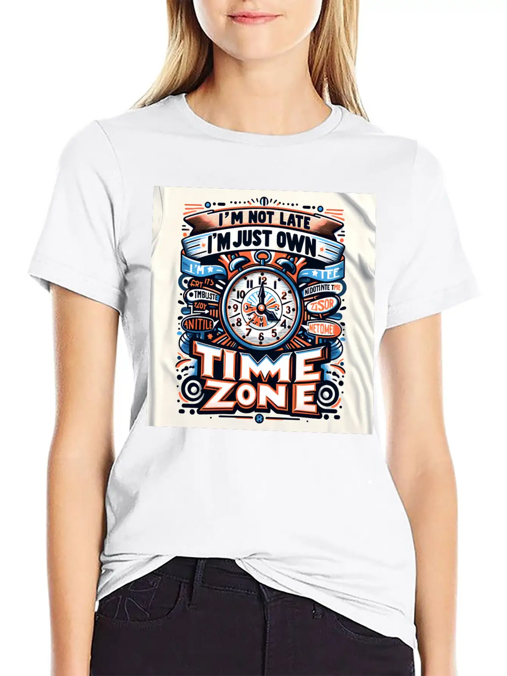 "Own Time Zone" Unique Statement T-Shirt Breathable Graphic T-Shirt – Perfect For Casual Days
