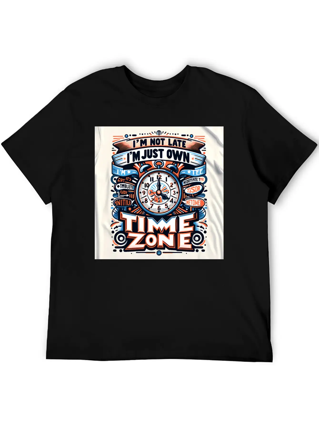 "Own Time Zone" Unique Statement T-Shirt Breathable Graphic T-Shirt – Perfect For Casual Days