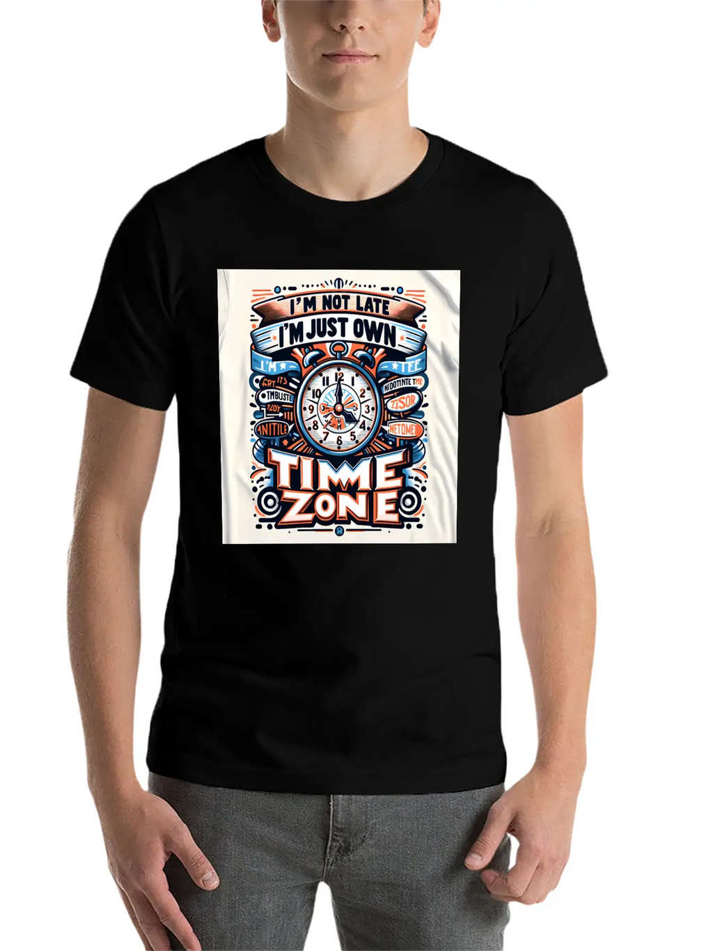 "Own Time Zone" Unique Statement T-Shirt Breathable Graphic T-Shirt – Perfect For Casual Days