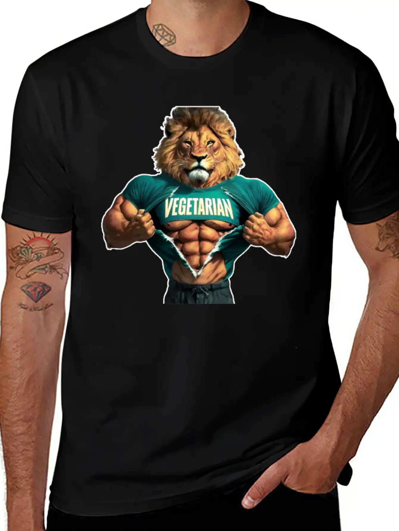 "Roaring Elegance: Lionn Design Unleashed" Modern Fit Casual T-Shirt – Clean And Versatile Design