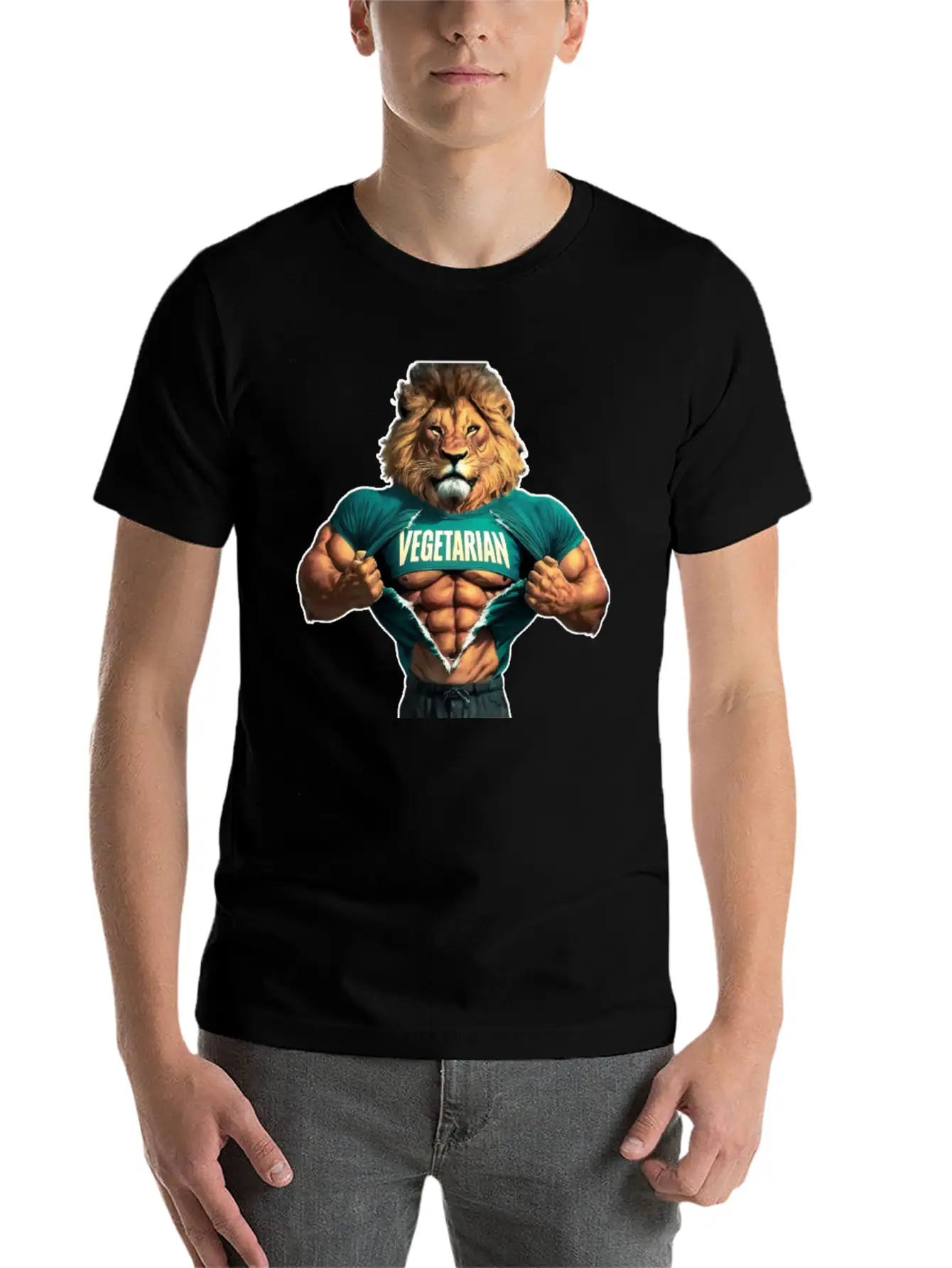 "Roaring Elegance: Lionn Design Unleashed" Modern Fit Casual T-Shirt – Clean And Versatile Design