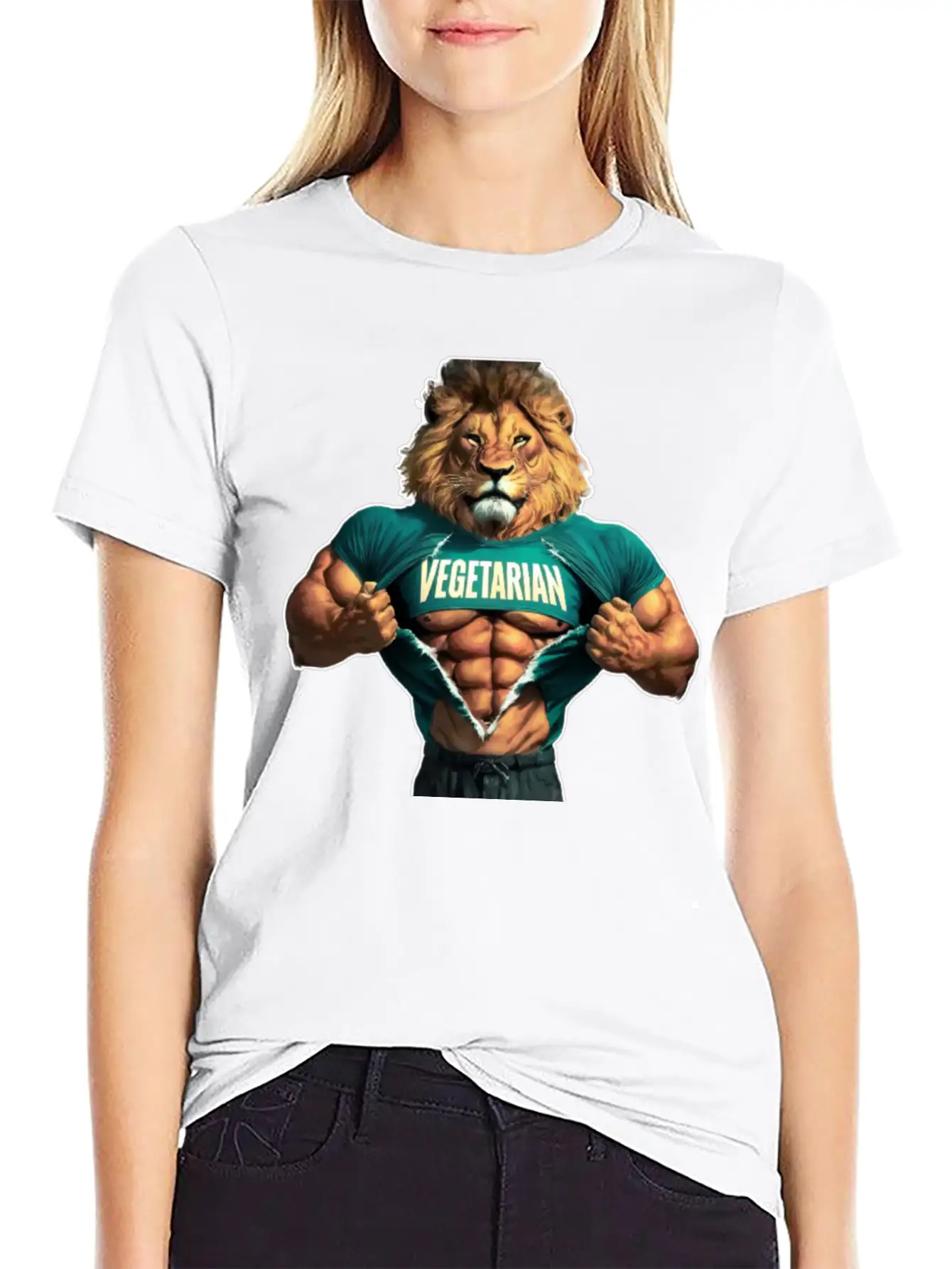 "Roaring Elegance: Lionn Design Unleashed" Modern Fit Casual T-Shirt – Clean And Versatile Design