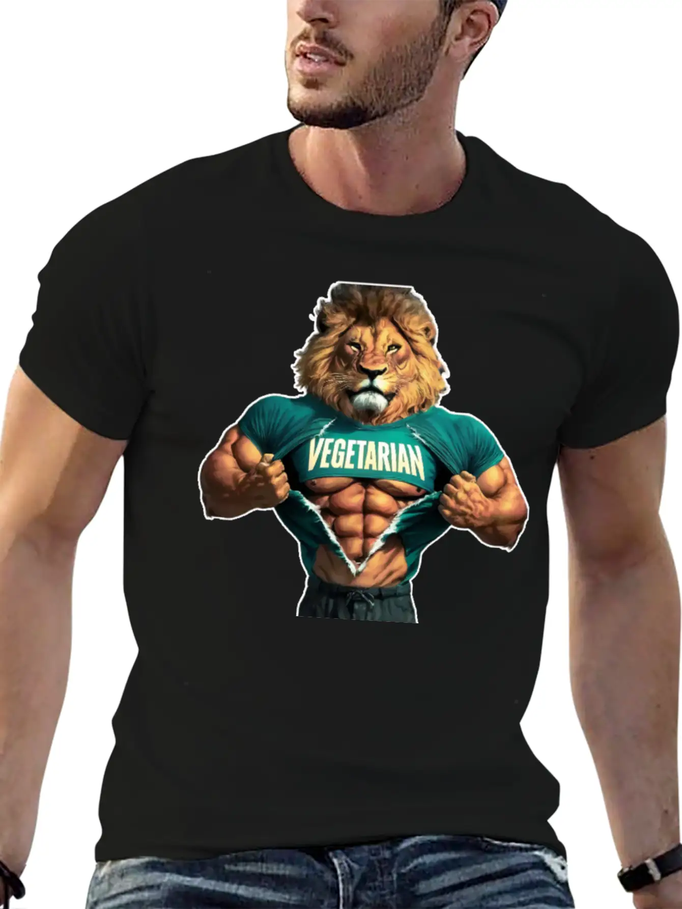 "Roaring Elegance: Lionn Design Unleashed" Modern Fit Casual T-Shirt – Clean And Versatile Design