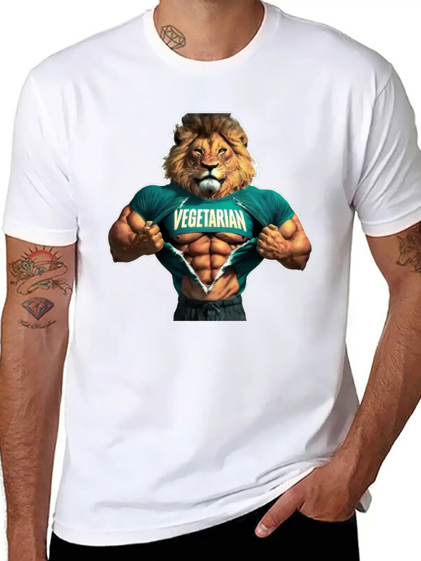 "Roaring Elegance: Lionn Design Unleashed" Modern Fit Casual T-Shirt – Clean And Versatile Design
